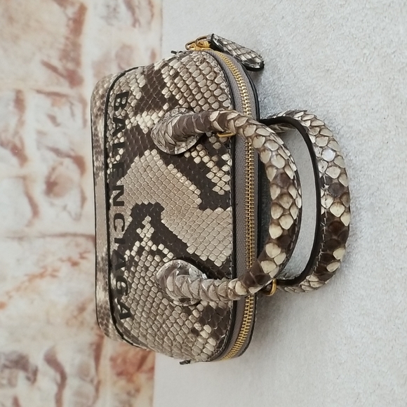 New BALENCIAGA Ville XXS Python Top Handle Bag - Picture 9 of 12